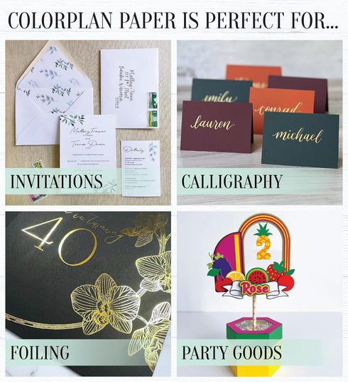 Cardstock Warehouse Colorplan China White - 8.5 x 11" - 100 Lb. / 270 Gsm Matte Premium Cardstock Paper - 25 Sheets...
