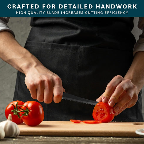 Home Hero 2 Pcs Tomato Knife with Sheath - High Carbon Stainless Steel Chopping Knife with Ergonomic Handle - Razor-Sharp Multi-Purpose Kitchen Kn...
