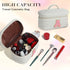 Travel Makeup Bags for Women - Initial White Large Makeup Bag Makeup Pouch Makeup Bag Travel Must Haves Cute Makeup Bag Best Friend Birthday Bride...