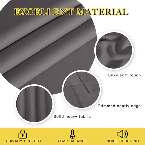 NICETOWN Blackout Curtain Panel for Bedroom - Window Treatment Thermal Insulated Solid Grommet Blackout Drape for Living Room (1 Panel, 52 by 45 i...