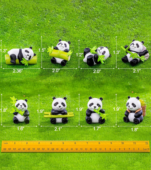 Fairy Garden Accessories,8pcs Panda Figurines Fairy Garden Kit- for DIY Fairy Garden,Patio, Lawn, Micro Landscape, Yard Bonsai Decals and Also for...