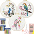 Dremisland 3 Sets Embroidery kit for Beginners Adults Embroidery Starter Kit with Hummingbird Flower Pattern and Instructions Stamped Cross Stitch...