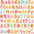 260pcs Groovy Bulletin Board Letters for Classroom 4” Letters Combo Pack Set Retro Hippie Classroom Decorations Boho Daisy Alphabet Numbers Symbol...