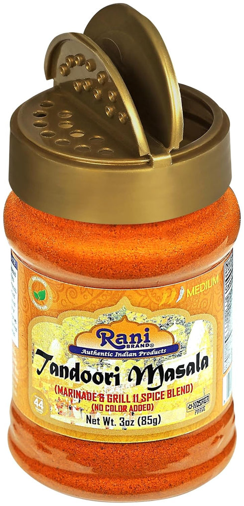 Rani Tandoori Masala (Natural, No Colors Added) Indian 11-Spice Blend 3oz (85g) PET Jar ~ Salt Free | Vegan | Gluten Friendly | NON-GMO | Kosher |...