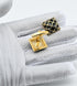 Check Pattern Square Cufflinks for Men Dress In Gift Case Golden Tone Classic Men's Cufflinks Set for Wedding Party Birthday Anniversary Dress...