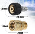 Tool Daily Pressure Washer Adapter Set, Quick Connect Kit, Metric M22 15mm Female to M22 Male Fitting, 5000 PSI, 4 Pcs...