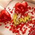 Valentines Day Red Wedding Decorations Artificial Petals Heart Shaped Love Foil Balloons Silk Rose Petals Romantic Design for Wedding Engagement A...