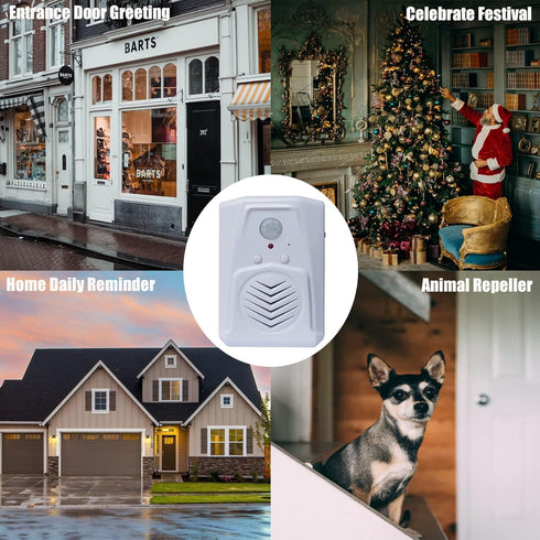 PIR Motion Sensor Activated Sound Player Speaker with USB Cable, Download Your own MP3 Audio Files to Play Speech, Music or Sound Effects (White)...