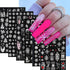 Christmas Nail Art Stickers 5D Embossed White Snowflake Nail Decals Cute Stereoscopic Elk Heart Nail Art Supplies Christmas Tree Planet Nail Desig...