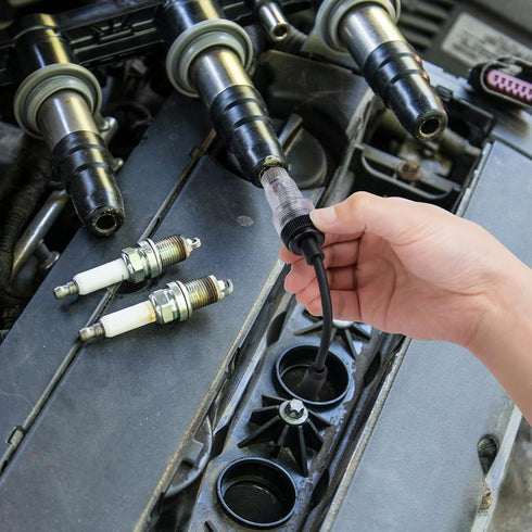 Inline Spark Tester Engine Ignition - SAN AUSTIN Small Engine Plug Ignition Straight Boot Tester Light, Spark Plug Coil Diagnostic Detector Tool (...