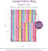 Gather & Knot Drawstring Gift Bags | 20" Large 12" Small | Premium Canvas | Reusable Fabric Wrap for Girls Birthdays, Baby Shower | Rainbow Stripe...