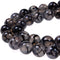 Smooth Round Shape Natural Gemstone Loose Beads for 1 Strand per Bag Approxi 15.5 inch 48-50pcsJewelry Making (8mm, Black White Dragon Design Agat...