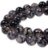 Smooth Round Shape Natural Gemstone Loose Beads for 1 Strand per Bag Approxi 15.5 inch 48-50pcsJewelry Making (8mm, Black White Dragon Design Agat...