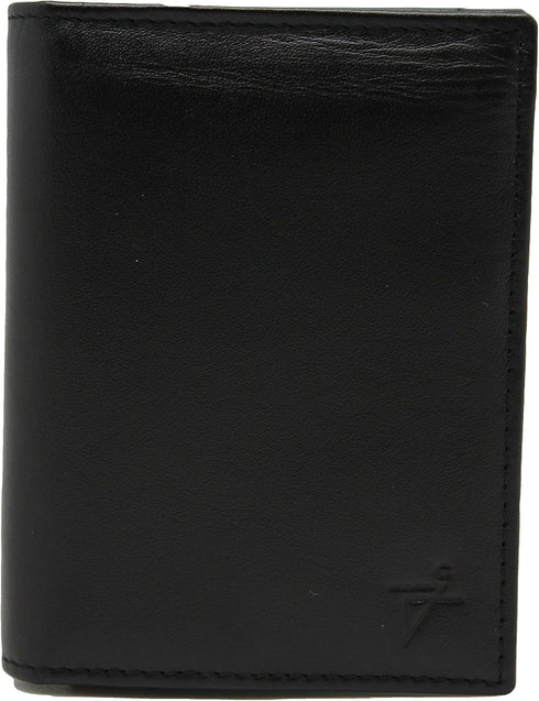 RFID Safe Men L-Fold Trifold Leather Wallet Hipster Key Holder Zip Bill Slot in Gift Pouch (Black 53-35 NON RFID)...