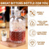 SuproBarware Bitters Bottle - Donatello Bitter Bottle for Cocktail, 8oz / 240ml, Glass Dashes Bottle with Stainless Steel Dasher Top...