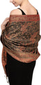 Achillea Reversible Paisley Pashmina Rave Scarf – Exotic Indian Shawls and Wraps for Evening Dresses, Festivals, All Seasons...