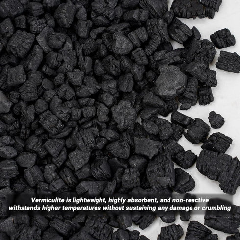 Skyflame Black Vermiculite Granules for Gas Fireplace, 12 oz Bag...