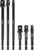 ARES 70382-6-Piece 3-Inch and 6-Inch Impact Grade Socket Adapter Set - Turns Impact Drill Driver into High Speed Socket Driver - 1/4-Inch, 3/8-Inc...
