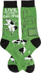 PBK womens Gift Socks, Green White & Black, One Size US...