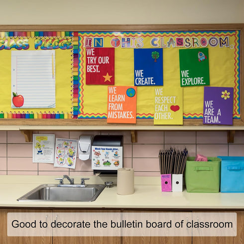 PATIKIL 2.3" x 16.4ft Bulletin Board Border, 2 Pack Scalloped Trim Strips Wall Decor for Locker Classroom Cork Poster Black Board White Chalkboard...