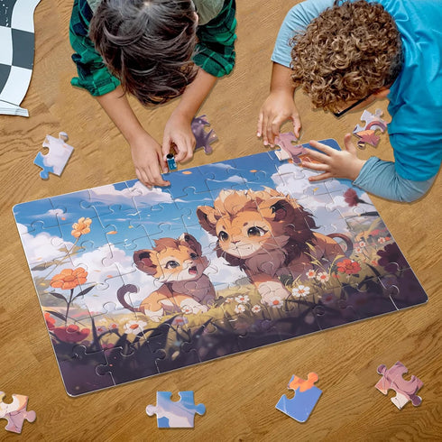 Puzzles for Kids,Animals Jigsaw Puzzles,54 Piece Puzzle for Toddler Ages 4-6 Years,Birthday Gift, for 3-8 Years Old,Children Preschool Educational...