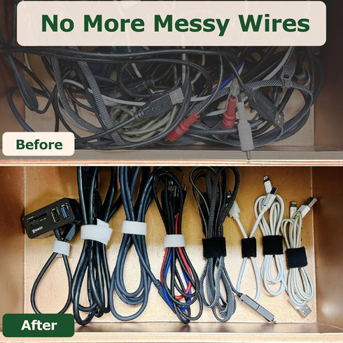 ECOHomes 3/4 Inch x 75 FT Cable Ties Wrap, Double Sided Hook And Loop Straps Roll Tape, Self Gripping Strips for Cable & Cord Management Home & Of...