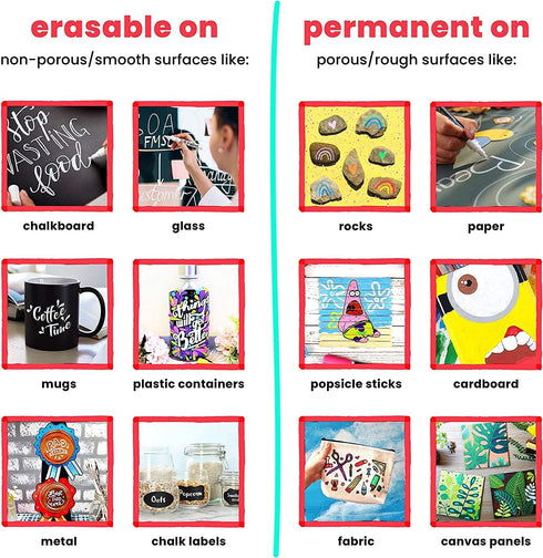 White Jumbo Chalk Markers - 15mm Window Markers | Pack of 2 White pens - Use on Cars, Chalkboard, Whiteboard, Blackboard, Glass, Bistro | Loved by...