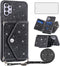 Asuwish Phone Case for Samsung Galaxy A32 5G 2021 6.5 inch Wallet Cover with Tempered Glass Screen Protector and Crossbody Strap Bling Glitter Car...