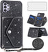 Asuwish Phone Case for Samsung Galaxy A32 5G 2021 6.5 inch Wallet Cover with Tempered Glass Screen Protector and Crossbody Strap Bling Glitter Car...