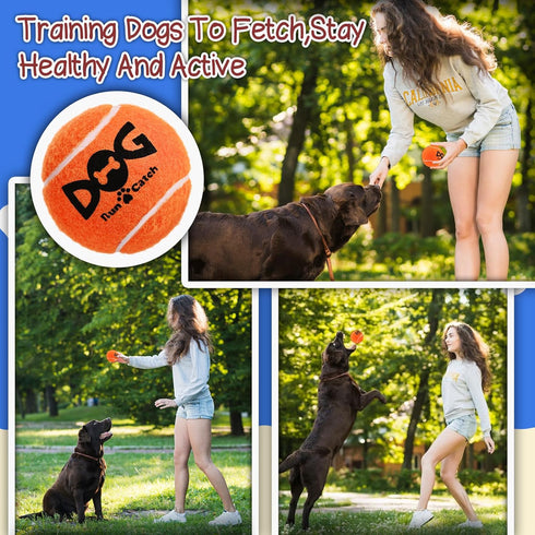 6PC Squeaky Dog Balls - Tennis Balls for Dogs,2.5''...