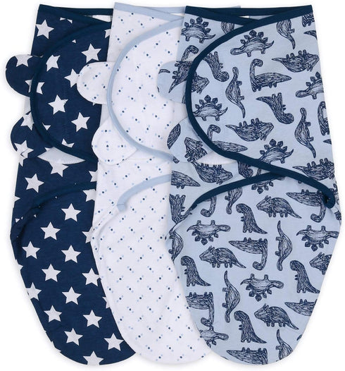The Peanutshell Baby Swaddle Blankets Set of 3 - Baby Boy Sleep Sack for Newborn, Newborns Sack 0-3, 3-6 Month Swaddles, Soft & Breathable Cotton ...
