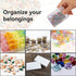 6 PCS Mini Clear Plastic Storage Containers Box Case with Lids Clear Rectangle Box Small Clear Container for Small Items and Other Craft Projects,...