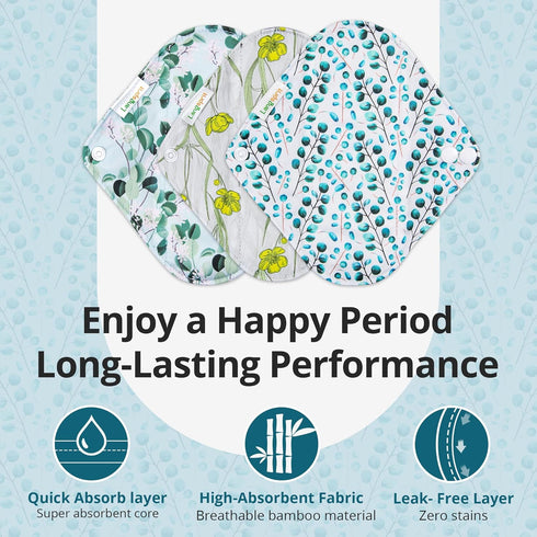 7pcs Set 1 pc Mini Wet Bag +6pcs Absorbent Reusable Sanitary Pads/Washable Cloth Menstrual Pads(Autumn,S)…...