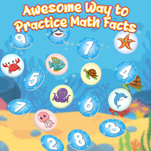 Math Games,100 Math Facts Flash Card Addition and Subtraction Games,Math Manipulatives Kindergarten 1st 2nd Grade Classroom Must Have,Counting Edu...