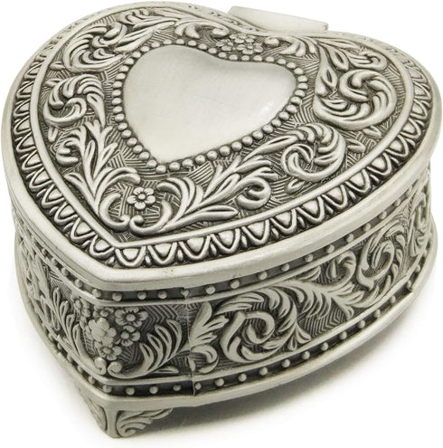 Wingostore Emboss Alloy Metal Music Box Wind Up and Golden Movement Music Box for Christmas/Birthday/Valentine's Day (HearShapedMetalYMSS, You are...