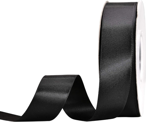 YAMA Double Face Satin Ribbon - 1 inch 25 Yards for Gift Package Wrapping,Floral Design,Hair Accessories,Crafting,Sewing,Wedding Decor, Black...
