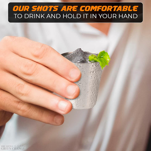 Metal Reusable Shot Glasses 30ml/1oz - 15 Pcs Stainless Steel Shot Glasses Unbreakable, Stylish Design, Good for Whiskey, Vodka, Tequila, Coffee –...