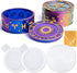 NiArt Silicone Resin Mold, Constellation Storage Box Jewelry Organizer Zodiac DIY Epoxy Resin Jar with Sun and Star Lids, Jewelry Trinket Containe...