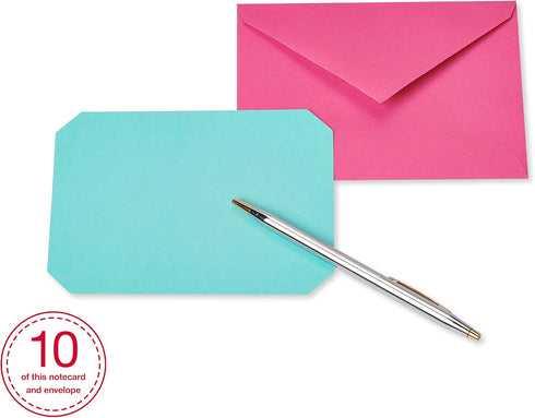 American Greetings Single Panel Blank Cards with Envelopes, Bright Colors, Patterns and Shapes (40-Count)...