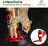 Kingsyard Metal Bird Feeders for Outdoors Hanging, Extra Thick Tube Bird Feeder w/Steel Hanger & 4-Port, 15 inch, Chew-Proof, Weather and Water Re...