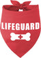 Family Kitchen Funny Cute Lifeguard Pet Dog Cat Bandana Scarf for Puppy Dog Beach Pool Accessories Bandana...