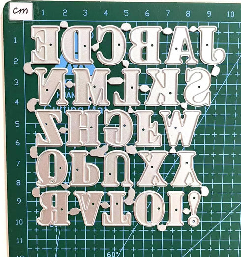 Cutting Dies Kit English Words Metal Stencils Scrapbooking Tools DIY Craft Embossing Template for Paper Card Making Album Arts Supplies (English l...