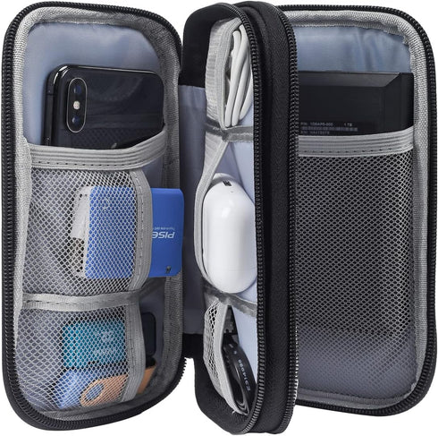 Electronics Accessories Organizer Pouch Bag, Travel Universal Organizer for Cable, Charger, Phone, SD Card, Business Travel Gadget Bag...