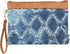 ZLM BAG US Women Distressed Denim Evening Purse Pu Leather Clutch Handbag Rhombus Pattern Wristlet Bag...