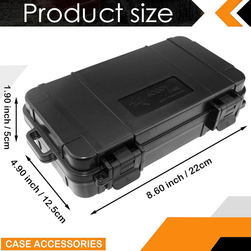 8'' Small Case with Pluck Customizable Foam Insert - IP67 Waterproof Hard Carrying Case for Portable Electronics, Protect Phone, Tools and Glass A...