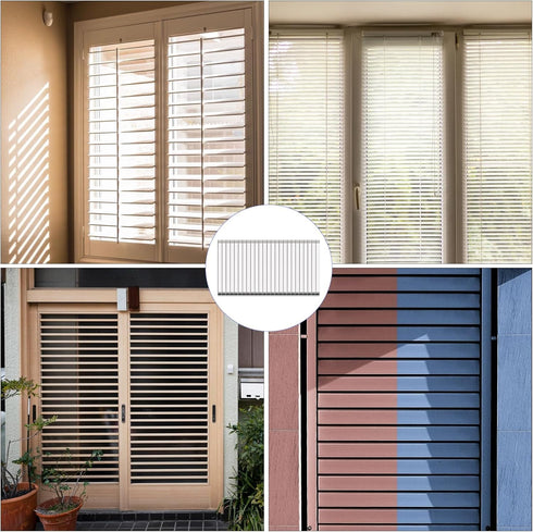 80 Pieces Plantation Shutter Repair Kit, Shutter Fasteners Louver Hardware Kit Window Blind Tilt Rod Staples Louvers Staples for Blind Repairing (...