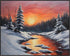 Posterizer 1 pcs-snowy jungle in winter in oil painting style-5-Landscape & Nature Art-GIft for Men Women Teens-Living Room Bedroom Decor- unframe...