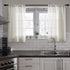 Linen Textured Semi Sheer Kitchen Tiers Curtains 36 Inches Long Small Kitchen Window Curtains Rod Pocket Cafe Curtains Drapes for Bathroom Laundry...
