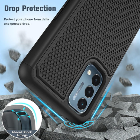 JXVM for OnePlus Nord N200 5G Case: Dual Layer Protective Heavy Duty Cell Phone Cover Shockproof Rugged with Non Slip Textured Back - Military Pro...