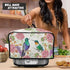 TODIYADDU Hummingbird Floral Slow Cooker Cover for Women Trendy Air Fryer Cover Dust Cover with Storage Pocket and Handle Portable Slow Cooker Car...